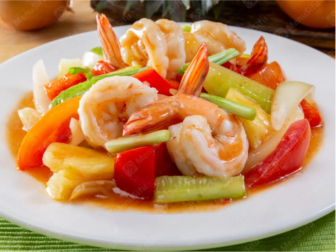 Sweet and sour shrimp stir-fry with pineapple at Chopsticks House Limited, a Chinese Restaurant in Springfield