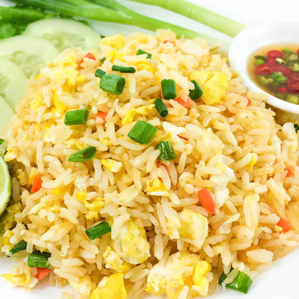 Classic egg fried rice with scallions at Chopsticks House Limited, a Chinese Restaurant in Springfield